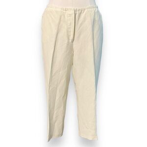 NURTURE Lightweight Linen Silk Blend Cropped Pants